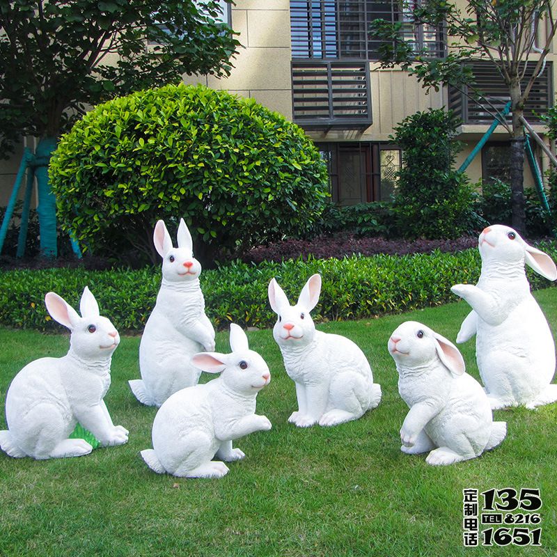 公園草坪玻璃鋼仿真兔子景觀 公園草坪玻璃鋼仿真兔子景觀